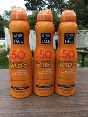 X 3 Kiss My Face FPS 50 Obsessively Kids defensa spray protector solar ~ 6 oz ea Foto 1 de 2