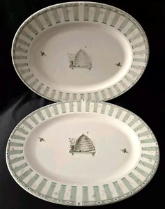 SET OF 2 PFALTZGRAFF NATUREWOOD OVAL STEAK SERVING PLATTERS 12" - Picture 1 of 4