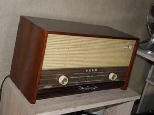 radio tuner valve Philips vintage radio Scandinavian design tube lamp vtg retro  - Picture 1 of 8