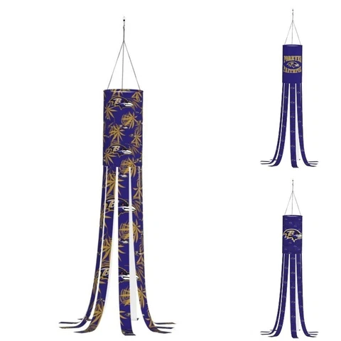 Baltimore Ravens Outdoor Garden Windsock Decor Porch Deck Wind Sock 6*40in Cover