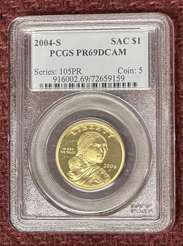 2004 - S Sacagawea PROOF $1 Dollar Coin GRADED 🔥PCGS PR69 DCAM🔥 Cover