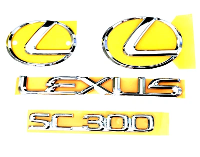 92-97 KIT EMBLEMA LEXUS SC300 CROMO DELANTERO Y TRASERO 1992 1993 1994 1995 1996 1997 Foto 1 de 2