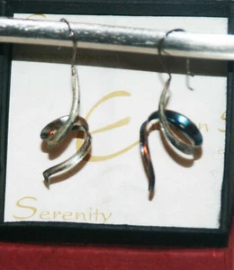 EASTERN SERENITY EARRINGS HANDMADE THAILAND FAIR TRADE METAL SPIRAL RETAIL $99 - Picture 1 of 1