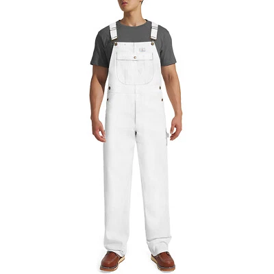 Мужской комбинезон HISEA Bib and Brace Carpenter Dungarees Сверхпрочные Рабочие Джинсы - Изображение 1 из 4
