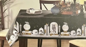 Cynthia Rowley Halloween Owl Apothecary Border Tablecloth 60” X 84” - Picture 1 of 2