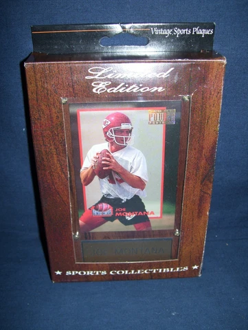 Joe Montana Limited Edition Vintage Sports Plaques Power Movers Pro Set New Cover