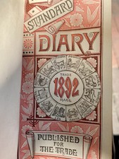 Diário Padrão Antigo 1892 com entradas Original