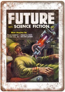 1954 Pulp Cover Future Science Fiction n05 n03 Retro Look Metal Sign J1472 - Picture 1 of 2