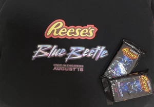 DC Blue Beetle Movie Shirt Herren Large schwarz kurzarm + 2 Reese’s Promo - Bild 1 von 5