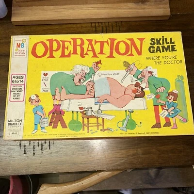 Vintage Operation Smoking Doctor Milton Bradley 1965 Skill Game - Image 1 of 3
