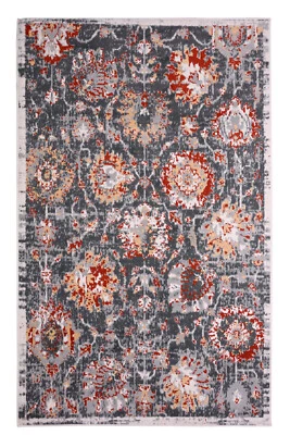 Distressed, Floral - 5'x 8', Oriental Traditional Area Rug - 507 - Image 1 of 4