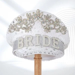 Festival Captain Hat Adjustable Burning Man Festival Rhinestone Ornament Army - Picture 1 of 5