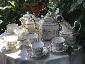 Exclusives, seltenes museales Biedermeier Kaffee- und Teeservice für 6 Personen  - Bild 1 von 9