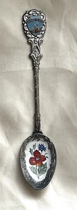 Garden of The Gods Silver Tone Painted Flower Collectible Souvenir Spoon - Picture 1 of 4