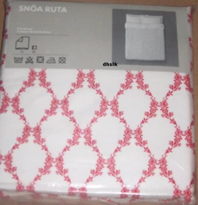 IKEA Snoa Ruta Queen Conjunto Completo de Cubierta de Edredón Rojo Blanco Diseño de Enrejado SNÖA Navidad - Imagen 1 de 2
