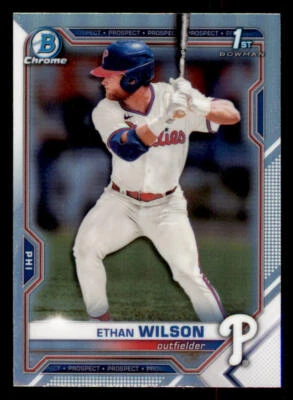 2021 Bowman Chrome Draft Refractors #BDC140 Ethan Wilson - Image 1 of 2