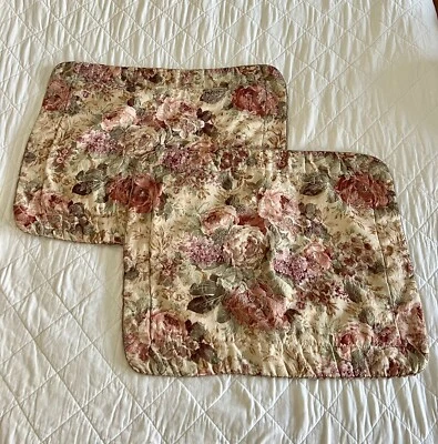 Croscill Vint. Cotswold Canela Rosa STD Travesseiro 2 Shams Par Damasco Cottagecore - Imagem 1 de 4