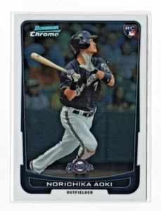 Tarjeta de novato Norichika Aoki 2012 Bowman Chrome Draft #29 Milwaukee Brewers - Imagen 1 de 1