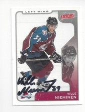 2001-02 Upper Deck Victory #93 Ville Nieminen (autographed)