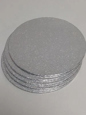 CAKE AND SUGARCRAFT Cake Cards Pack of 5 Round Covered Edge 3" to 14"