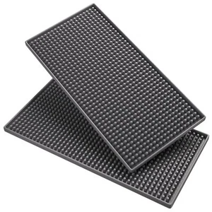 2 Pack 12"x6" Bar Mat Countertop Coffee Bar Mat Spill Protector Dish Drying Mat - Picture 1 of 9