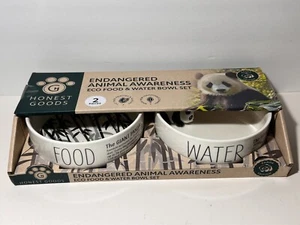 NEU Honest Goods Endangered Animal Awareness Futter & Wassernapf Set Hund Haustier PANDA - Bild 1 von 12