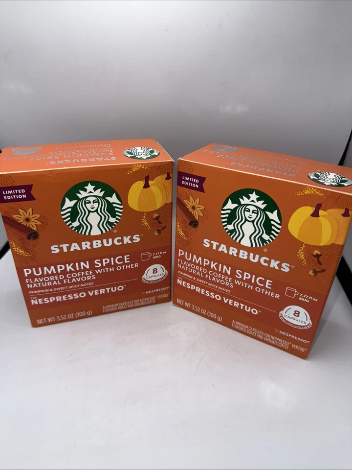 Starbucks Pumpkin Spice (X3box) Nespresso Vertuo Blonde Roast 24 Caps BB 12/2026