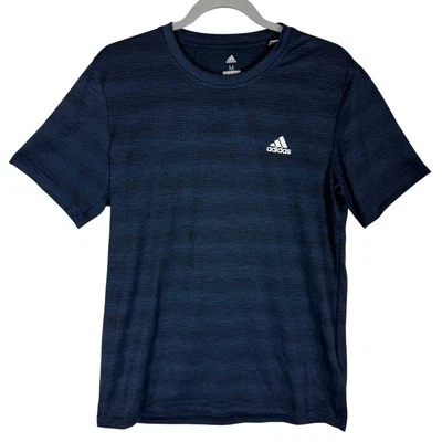 Adidas Climalite T-Shirt Mens Medium Blue Trefoil Logo Short Sleeve Performance - Image 1 of 4