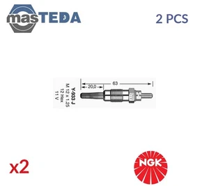 7947 ENGINE GLOW PLUGS NGK 2PCS FOR VOLVO 460 L,440 K,S40 I,V40 1.9L 66KW - Picture 1 of 5