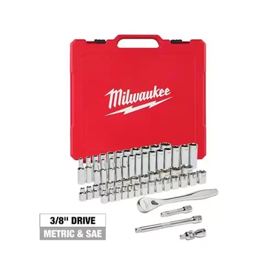 3/8 In. Drive Sae/Metric Ratchet and Socket Mechanics Tool Set (56-Piece) - Image 1 of 4