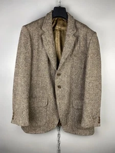 Vintage Orvis Harris Tweed Mens Wool Featherweight Blazer Jacket Sz XL - Picture 1 of 18