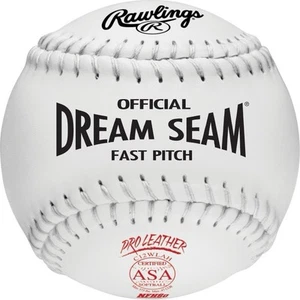 Rawlings Dream Seam Fastpitch Softball – ASA/NFHS, 12″, White (C12WLAH) - Imagen 1 de 1