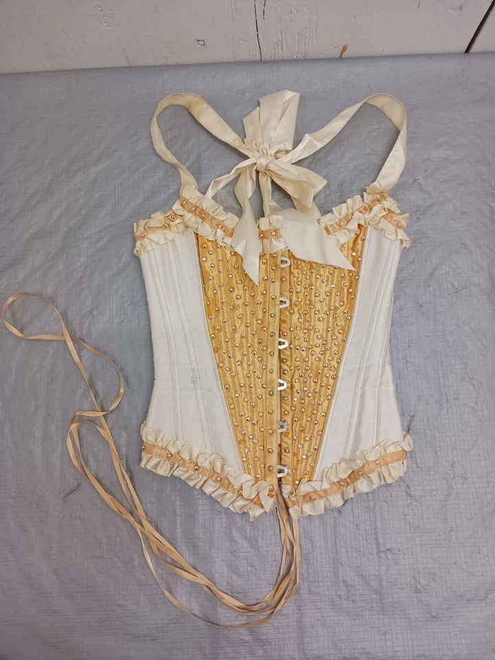 Corsé Dorado Cosplay Gótico Steampunk Con Cordones Pequeño Foto 1 de 4