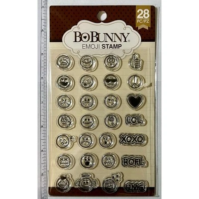 Juego de sellos emoji Bo Bunny 28 piezas sellos sin montar para manualidades Foto 1 de 2