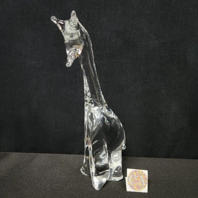 Estatuilla de vidrio jirafa vintage sueca Eneryda Glasbruk cristal arte Foto 1 de 4