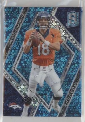 2018 Panini Spectra Neon Blue Prizm /75 Peyton Manning (Broncos) #38 HOF - Image 1 of 2
