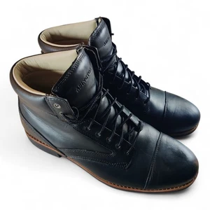 Timberland Boots Abington Toe Black Leather Vibram Mens 10.5 M * Tried On * New - Picture 1 of 12