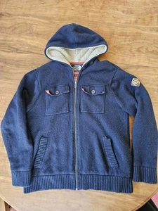 The North Face Mens Wool Sweater Sherpa Lined Zip Hoodie Jacket Nordic Large   - Picture 1 of 14