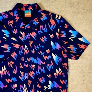 Mokuyobi Button Down Hemd bunt Siebdruck Shirt UNISEX GRÖSSE LARGE - Bild 1 von 15