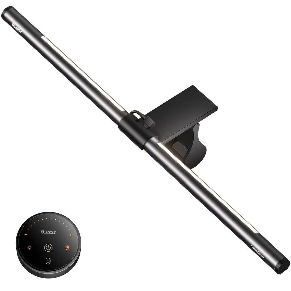 Quntis Computer Monitor Lamp Bar with Backlight Remote Control 51cm Curved Mo...