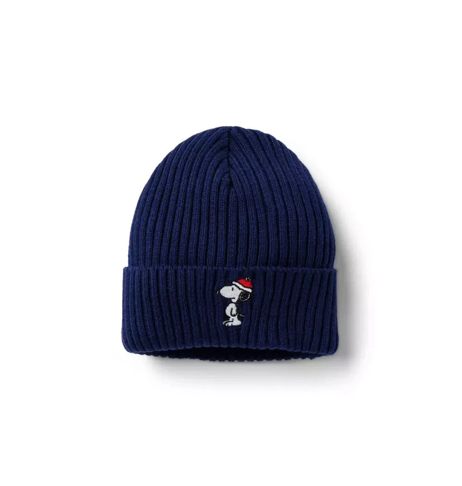 NUEVO CON ETIQUETAS - Gorro Janie & Jack PEANUTS™ Snoopy Santa en Azul Marino - Talla 4 a 5 Foto 1 de 1