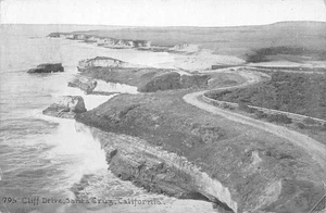 Cliff Drive SANTA CRUZ California 1912 Vintage Postcard - Picture 1 of 2