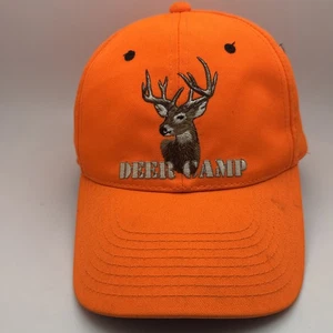 Hirsch Camp Mütze Kappe verstellbar Blaze orange bestickt - Bild 1 von 5