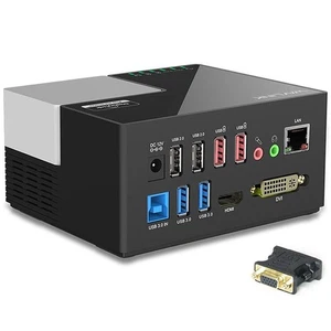 WAVLINK USB 3.0 A DVI HDMI RJ45 DOCKINGSTATION FÜR DUAL DISPLAY UNIVERSAL - Bild 1 von 7