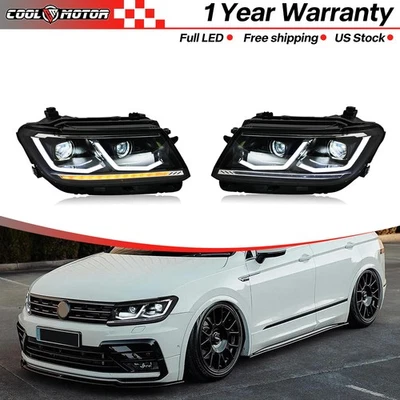 Front Light For 2018-2020 2021 Volkswagen Tiguan Headlight Assembly w/ LED DRL - Image 1 of 4