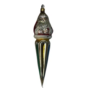 Vintage mundgeblasenes Glas Weihnachtsmann Weihnachtsschmuck 30er-50er Jahre Handarbeit 7,25" - Bild 1 von 6