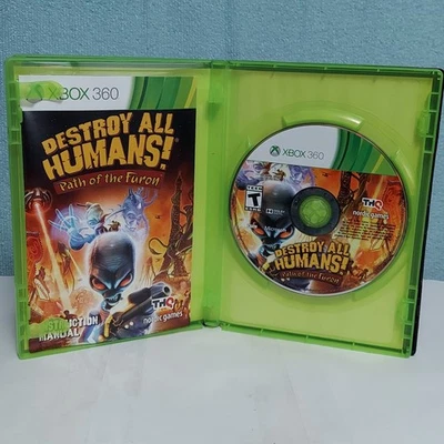 Destroy All Humans! Path Of The Furon – Xbox 360 – Tested - Manual - Image 1 of 2