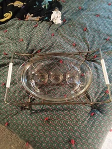 Vintage Pyrex Serving Platter With Warmer Tray - Picture 1 of 8