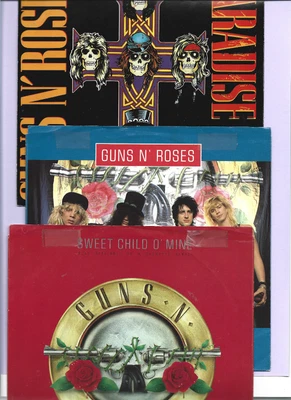 3 Gun & Roses 45 COVERS ONLY NO VINYL Paradise City/Welcome Jungle/Sweet Child - Image 1 of 4