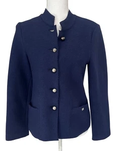 Suéter Geiger Austria Mujer Talla 34/EE. UU. Talla Pequeña Azul Lana Hervida - Imagen 1 de 14